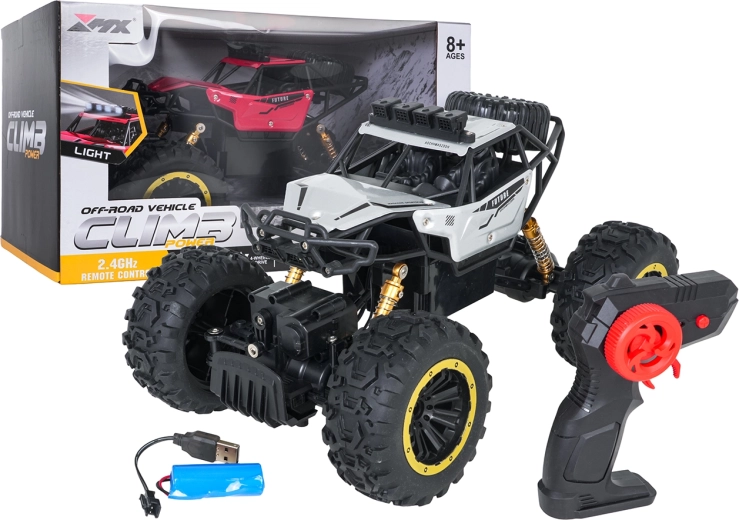 Climb Power RC crawler 1:18 zilver