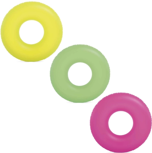 Opblaasbare zwemring Neon 91 cm groen INTEX