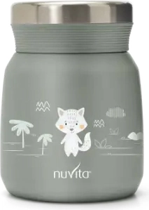 Thermos voor eten 300 ml, saliegroen