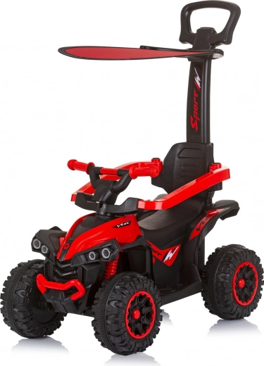 chipolino loopauto met duwstang en kap atv red