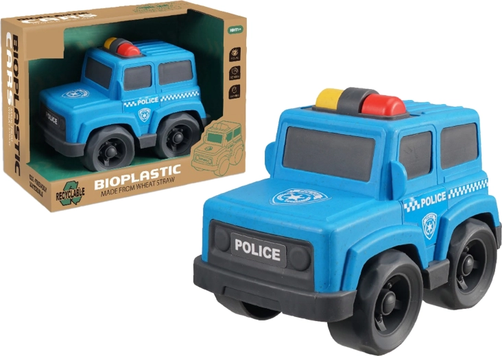 Bioplastische politieauto 17 cm
