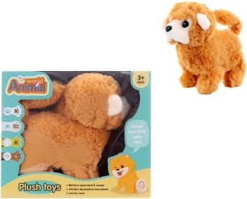 Lopende pluchen aap op batterijen