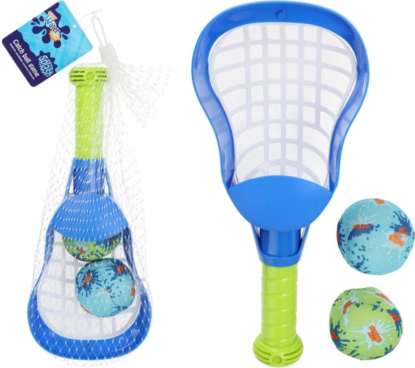 Lacrosse-achtige werpset – stick en 2 ballen