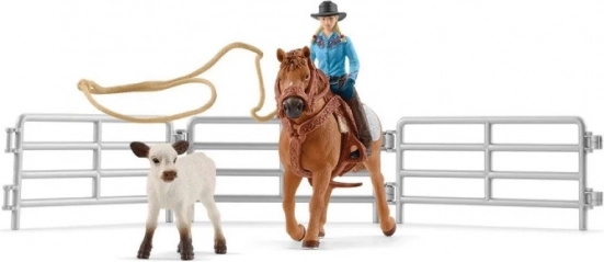 Figurenset Cowgirl en Lasso Catcher uit de wereld van Farm World