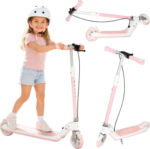 Trike Fix opvouwbare kinderstep met verlichte LED-wieltjes, roze