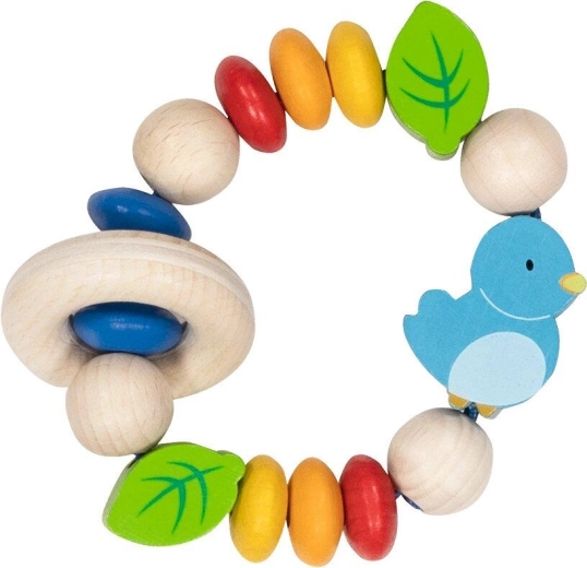 Elastische tast-ring met vogeltje
