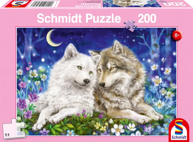 Puzzel Fluffy Wolven 200 stukjes
