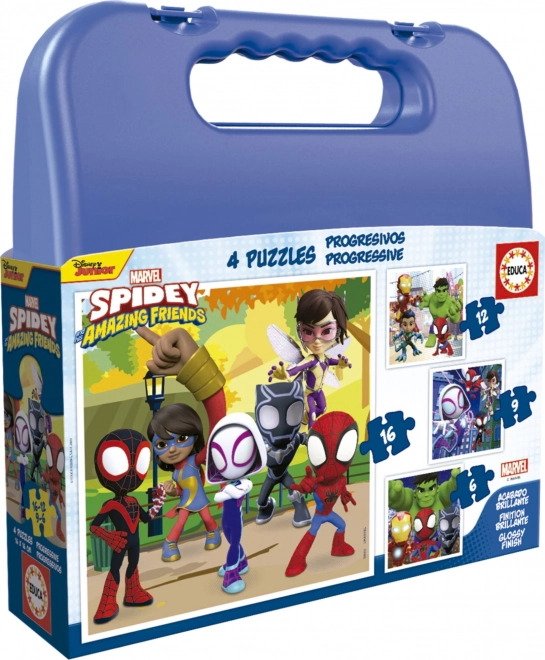 Puzzel in koffertje Spidey en zijn geweldige vrienden 4-in-1