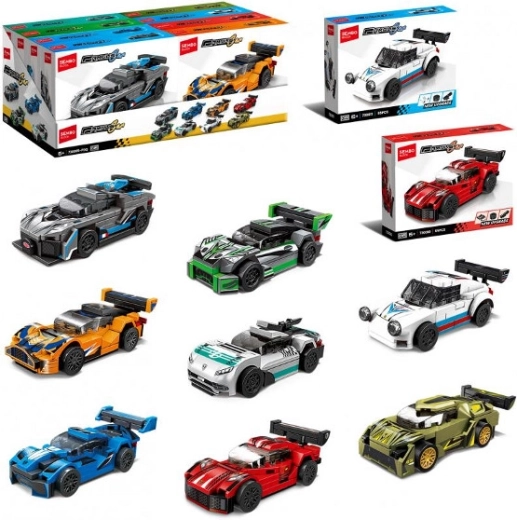 Sembo Block Famous Car raceauto bouwset 65+ onderdelen