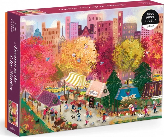 Puzzel Herfst op de stadsmarkt 1000 stukjes Galison