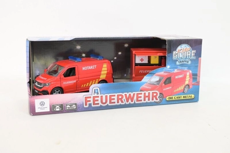 Volkswagen T6 brandweer met aanhanger