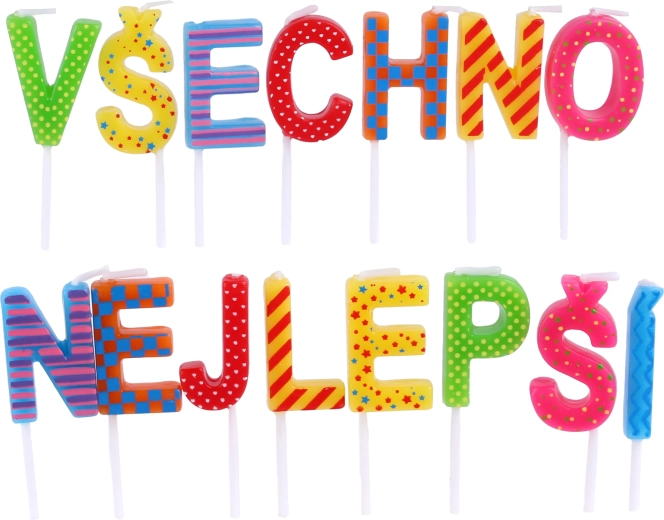 Taartkaarsjes met houder Alles Gute