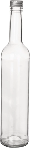 Glazen fles met metalen dop 0,5 l