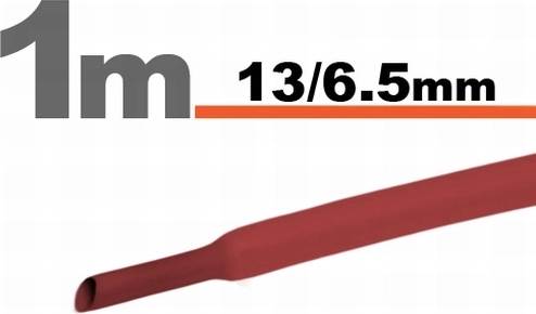 Rode krimpkous 13/6,5 mm