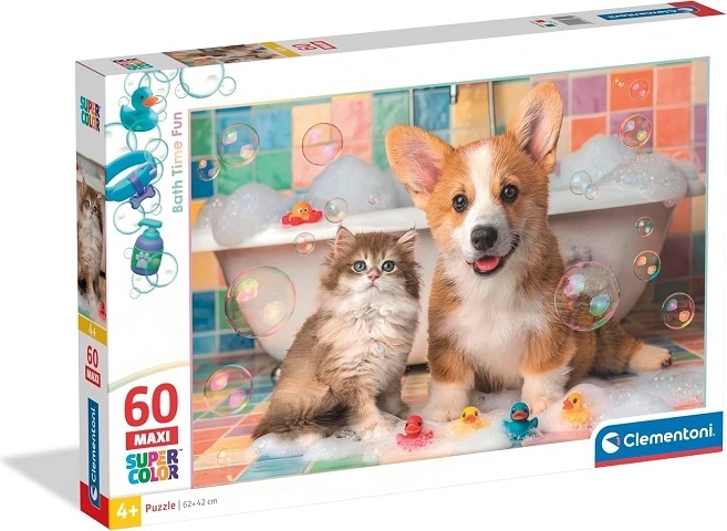 Clementoni maxi puzzel voor kinderen Bath time fun 60 stukjes