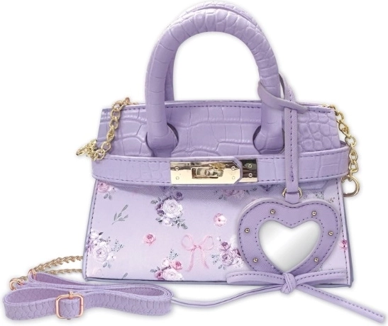 Hot Focus paarse tas met riem en gesp