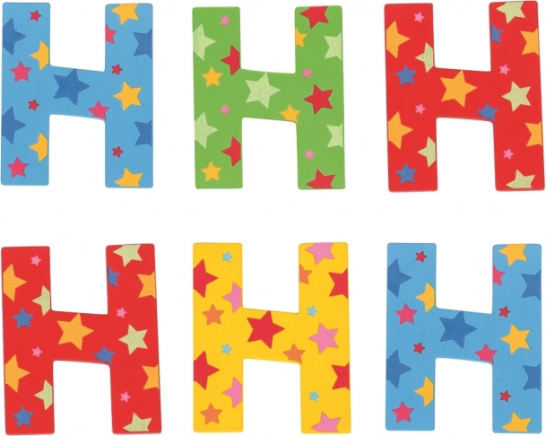 Houten letter H met sterretjes Bigjigs Toys