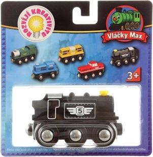 Maxim stoomlocomotief zwart