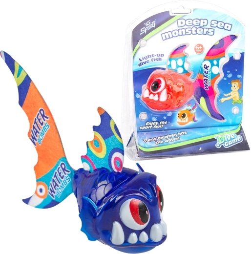 Duikende piranha-vis met licht