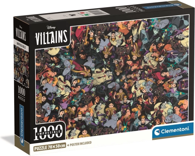 Puzzel CLEMENTONI Impossible Disney Villains 1000 stukjes