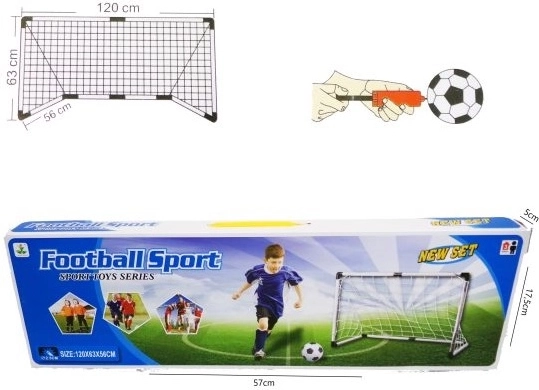 Voetbaldoel met bal