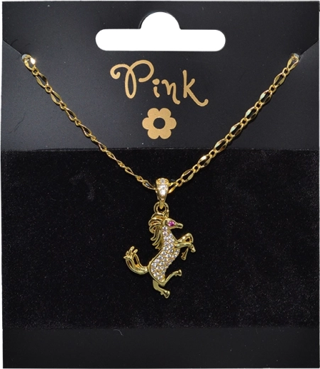 Verguld armband met paardenhanger