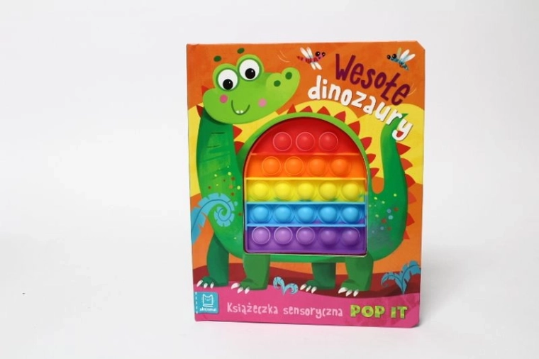 Vrolijke dinosaurussen – sensorisch boekje met Pop It