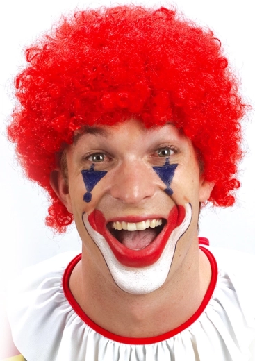 Rode clownspruik voor kinderen