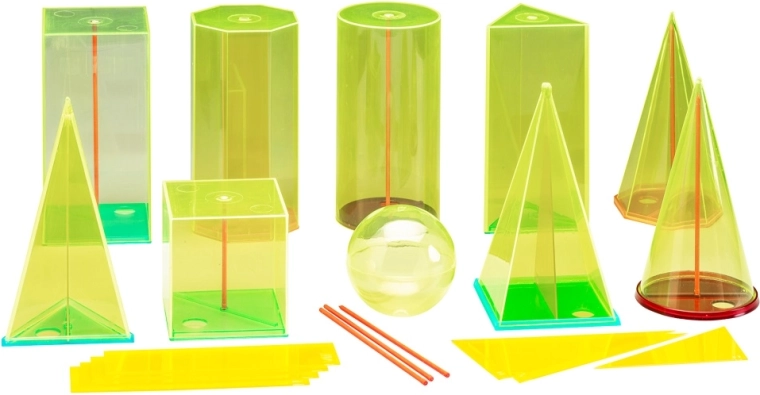 Wissner set van transparante geometrische lichamen 38 stuks