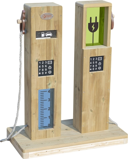 Houten dubbelzijdig brandstof- en laadstation CLASSIC WORLD EDU
