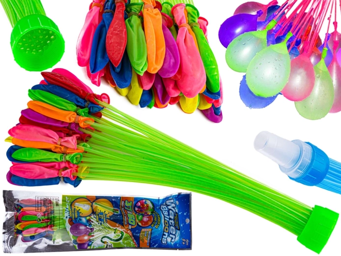 Set waterballonnen met automatische sluiting en vuladapter (37 stuks)