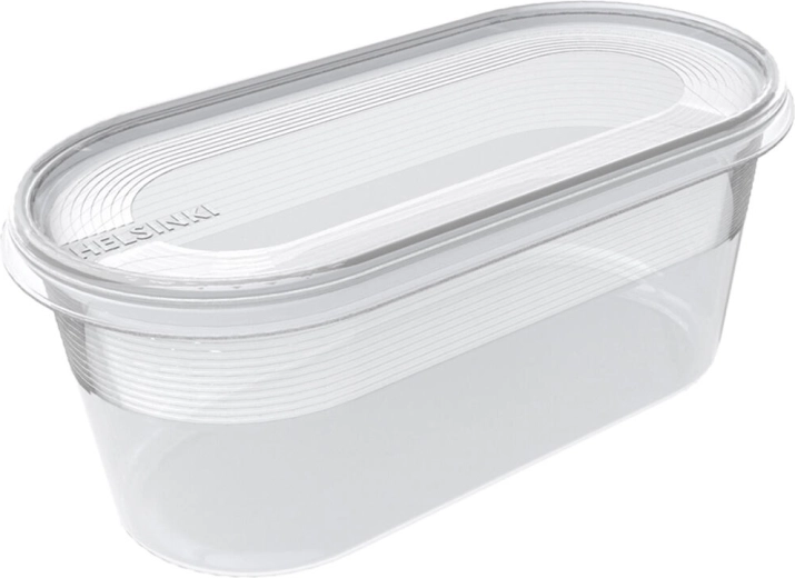 Ovale doos HELSINKI 0,8 l met deksel