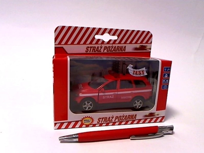 Brandweerauto 11 cm met licht en geluid (Poolse meldingen)