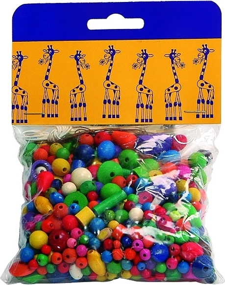 Detoa mix van gekleurde houten kralen 70 g