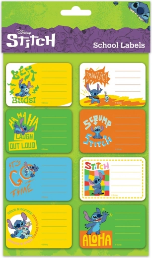 Zelfklevende naamlabels voor schriften met Lilo & Stitch-motieven