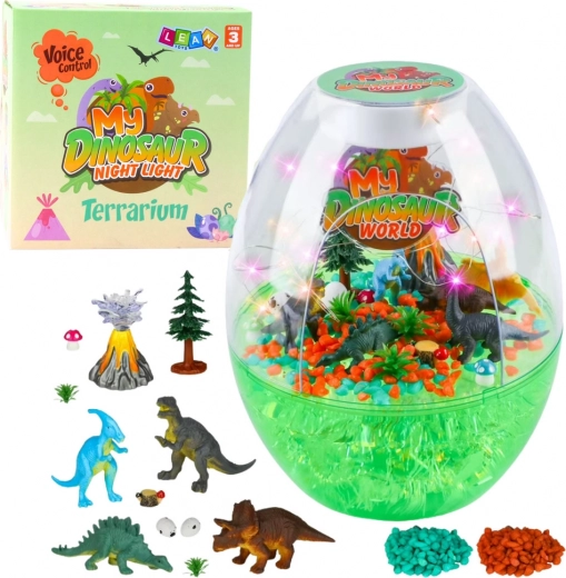 Creatief dinosaurus-terrarium – DIY nachtlampje met spraakbediening voor kinderen