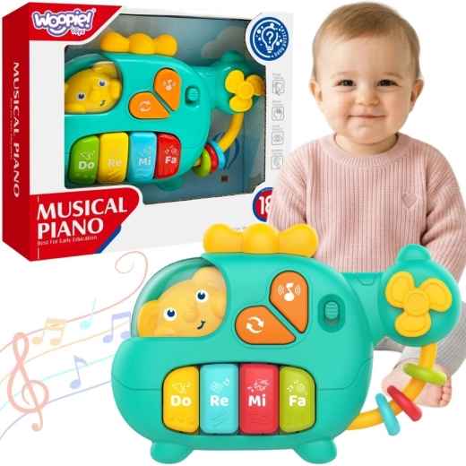 Woopie baby interactieve pianovlinder met olifant