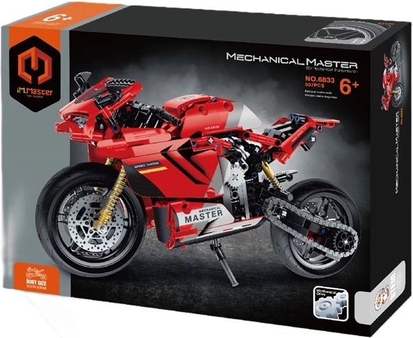 Mechanical Master bouwset racemotor rood (557 onderdelen)