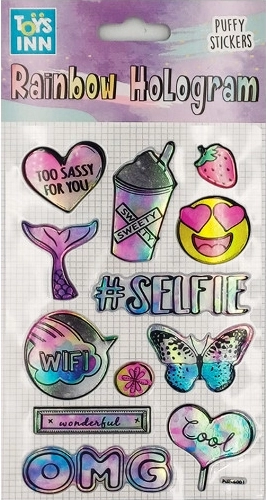 Holografische stickers Rainbow Selfie