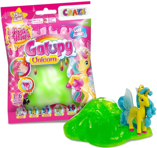 Craze magische slijm met verrassing Galupy Unicorn (mix kleuren) - 1 stuk
