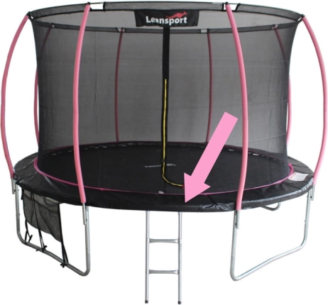 beschermrand voor veren voor trampoline sport max 6 ft zwart‑roze