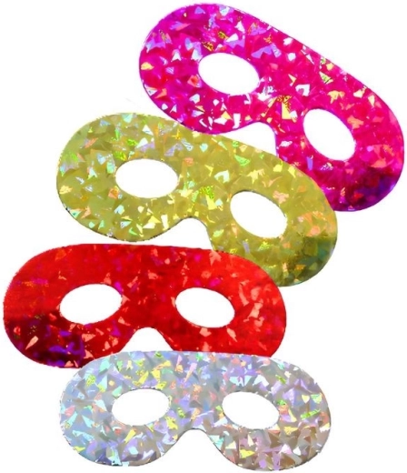 Papieren oogmasker met holografisch effect (6 stuks)