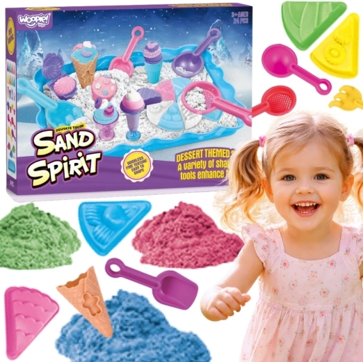 Woopie Sand Fairy kinetisch zand set ijssalon en desserts 24 delen