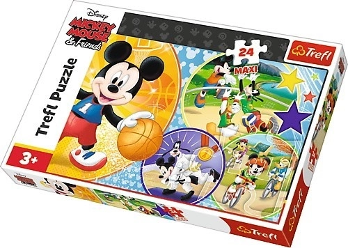 Maxi-puzzel 24 stukjes – MICKEY MOUSE: tijd voor sport