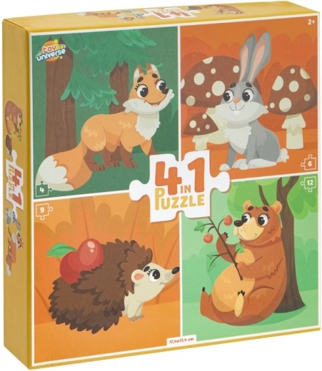 Puzzel bosdieren 4-in-1 TOY UNIVERSE