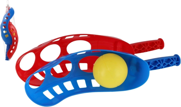 Set om een bal te gooien en te vangen met twee vangmanden