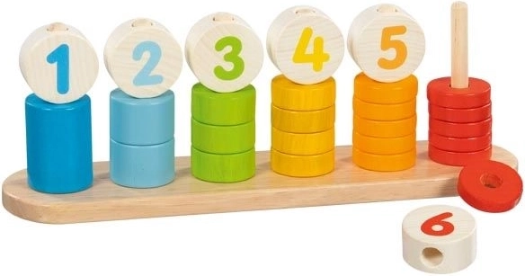 Goki houten puzzel Leer tellen - Gezichten