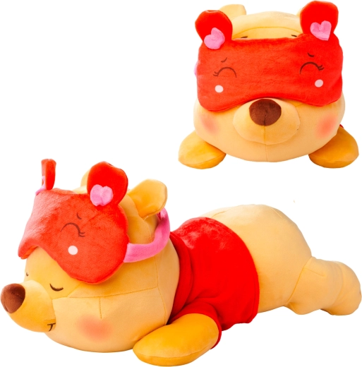 pluchen teddybeer WINNIE THE POOH Snuglets 40 cm met slaapmasker