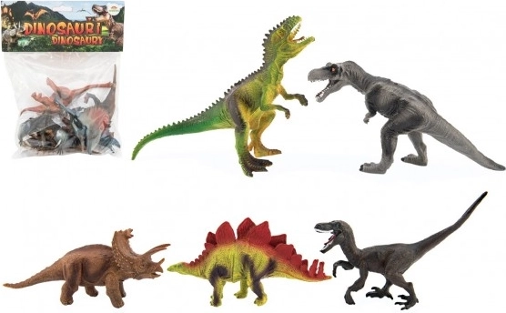 Set van kunststof dinosaurussen 15–18 cm, 5 stuks
