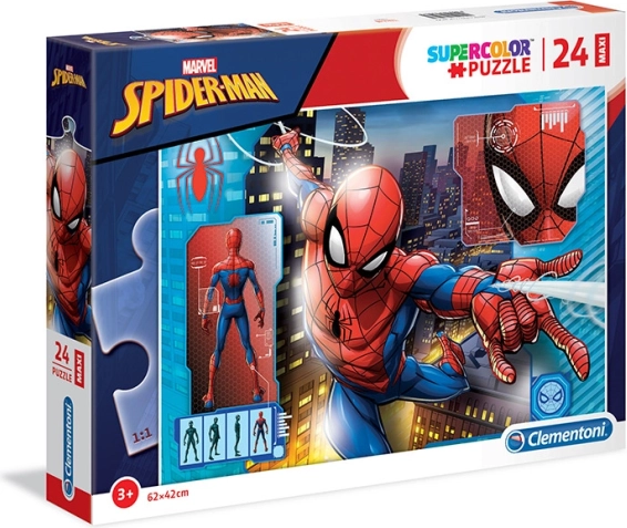 Puzzel 24 stukjes Maxi Super Color Spider-Man